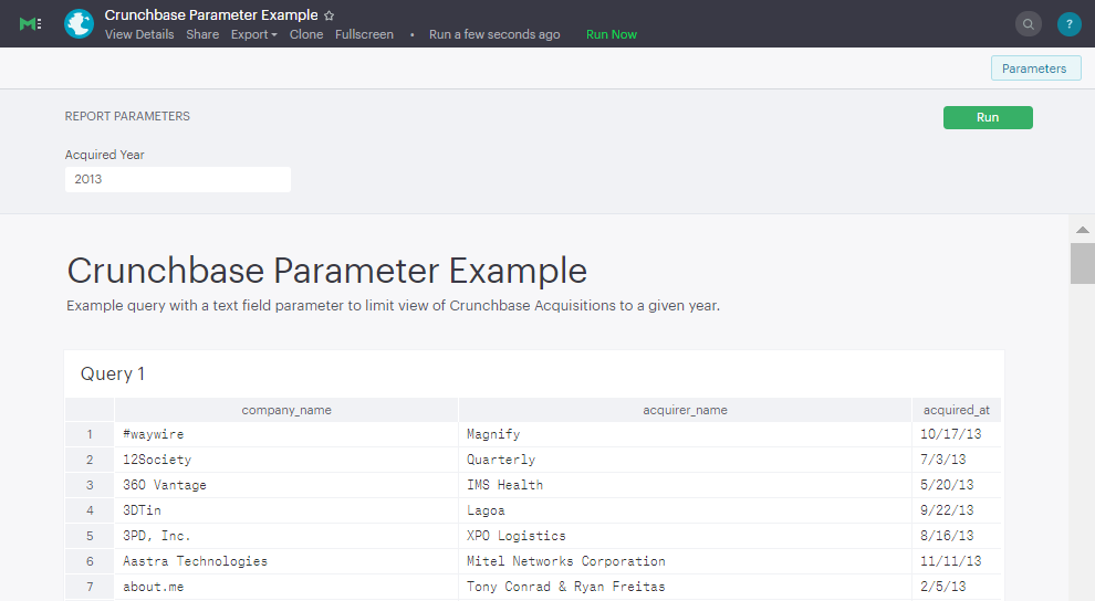 Parameter Example